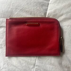 Elizabeth and James red zip small clutch/wallet
